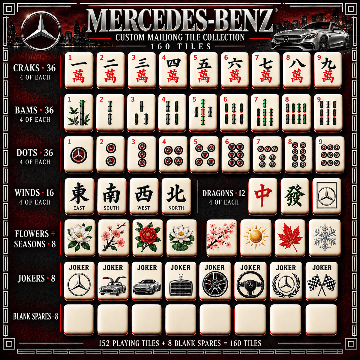 MCD Premium Mahjong Set – Game Night Edition PNPA