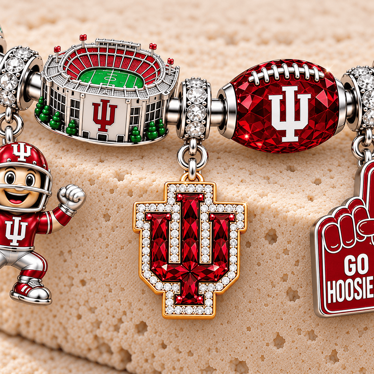 IDH Silver Charm Bracelet Set TMH