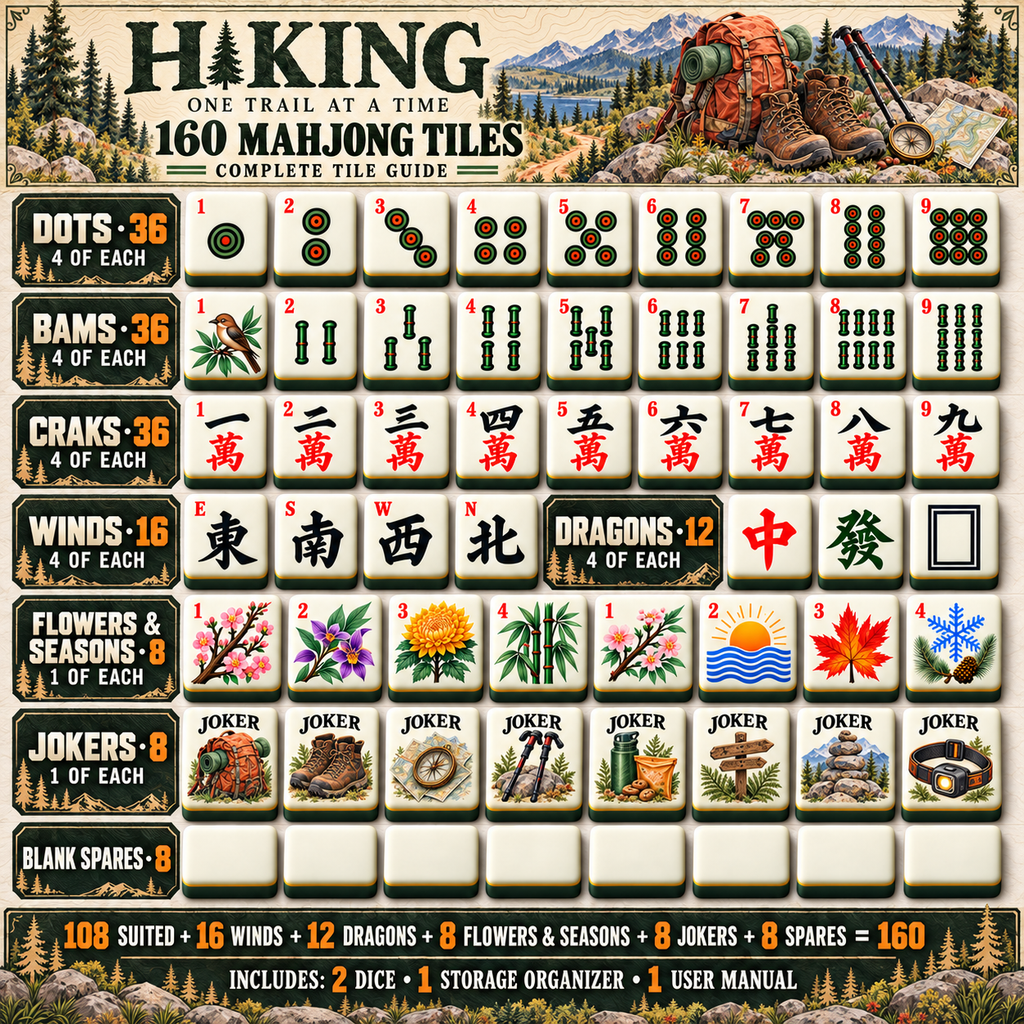 Premium HIK Mahjong Tiles Set PVNA
